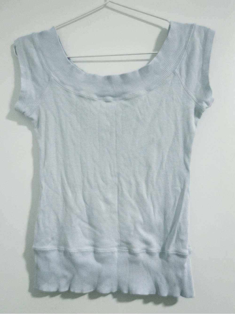 Brandy Melville Light Blue Scoop Neck Top